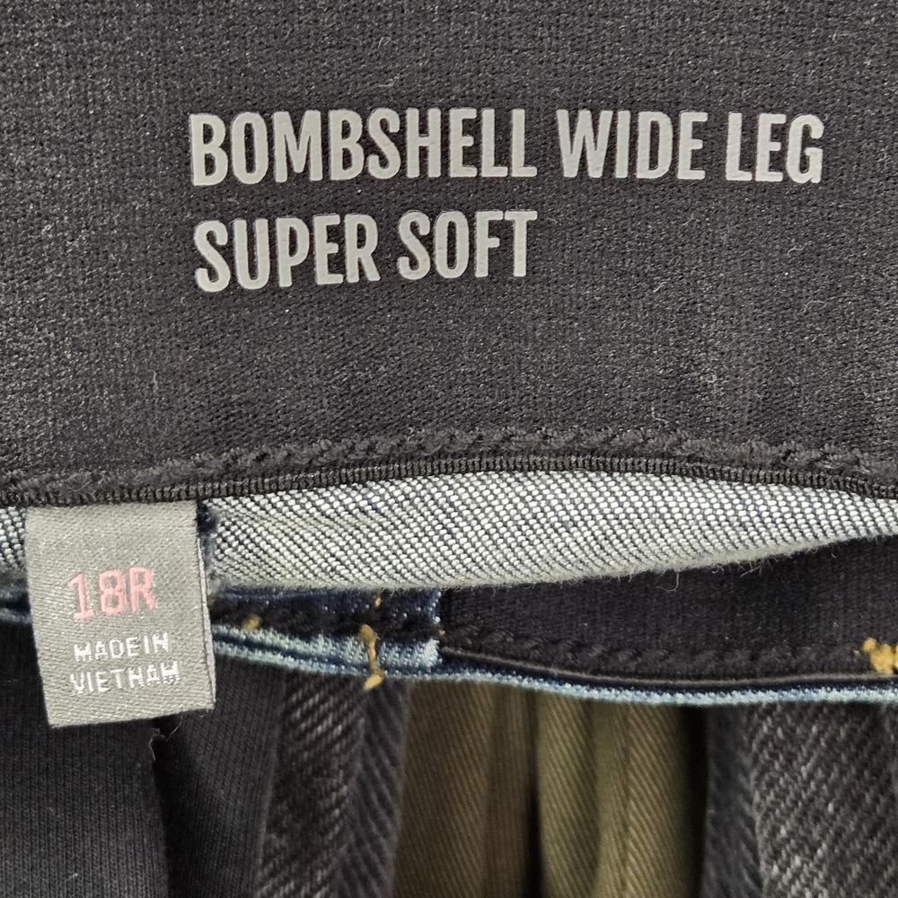 Torrid Women Jeans 18R Dark Blue Denim Wide-Leg 42585299 Bombshell Wide NWT - Picture 12 of 16